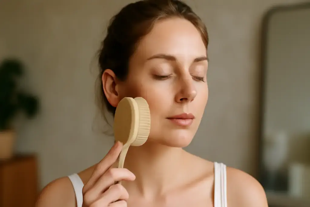 Perché il dry brushing fa bene anche alla pelle del viso? Il beneficio meno noto e come provarlo