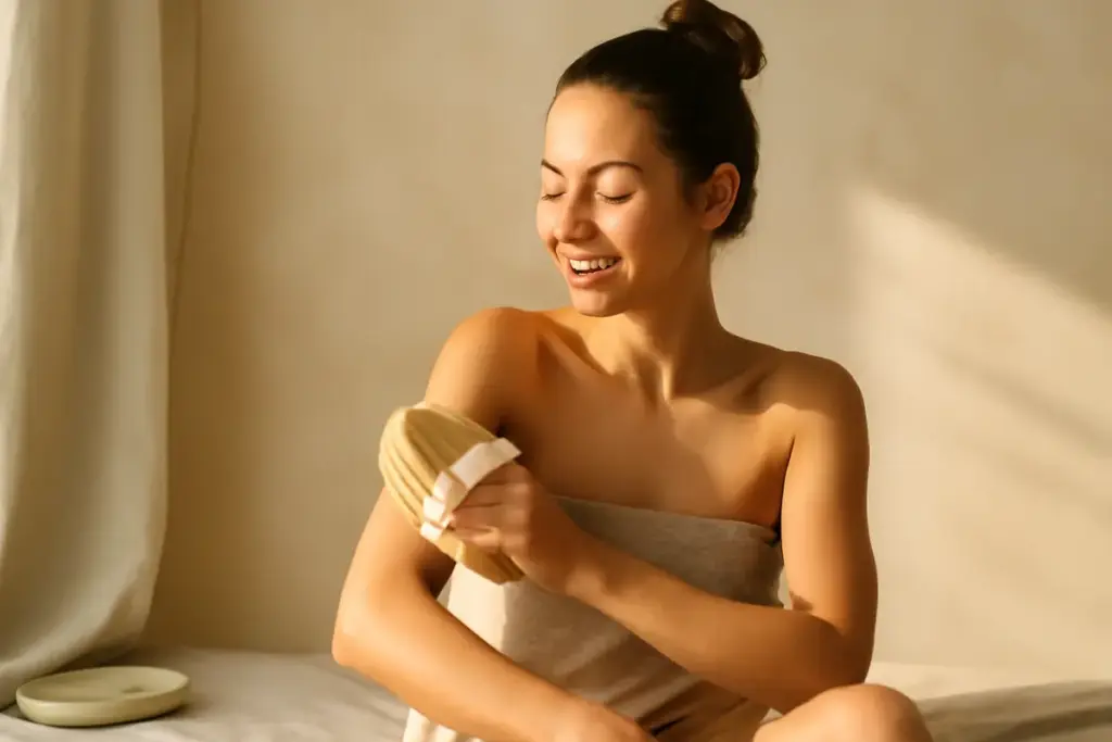 Spazzolatura a secco sul corpo: quando praticarla per ottenere il massimo effetto energizzante